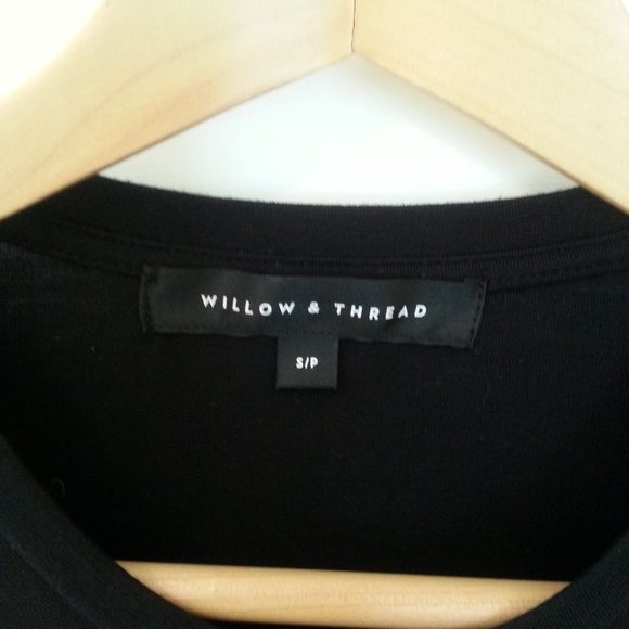 Willow & Thread black top tunic w/overlay - size S - Picture 3 of 7